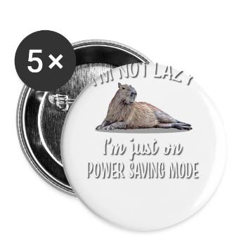 Capybara - Buttons groß 56 mm (5er Pack) - Weiß - Vorne