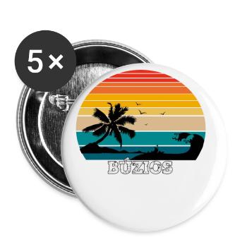 Buzios Rio de Janeiro Beach - Buttons large 2.2''/56 mm (5-pack) - white - Front
