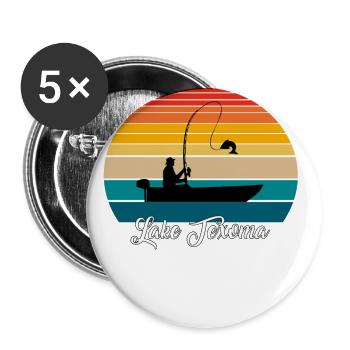 Lake Texoma Fishing Spot - Buttons large 2.2''/56 mm (5-pack) - white - Front