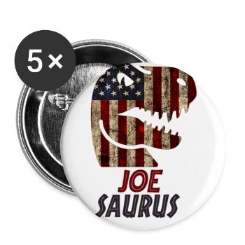 Patriotique Joe Dinosaur Joesaurus - Lot de 5 grands badges (56 mm) - blanc - Devant