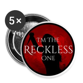 Rose Vampire Academy - Buttons large 2.2''/56 mm (5-pack) - white - Front