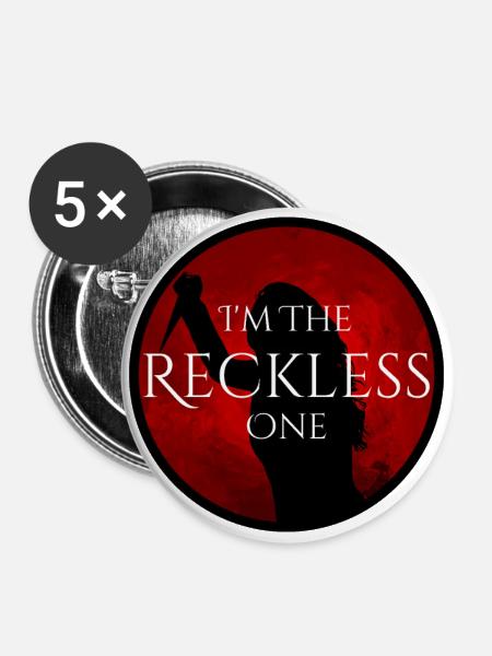 Rose Vampire Academy - Buttons groß 56 mm (5er Pack) - Weiß
