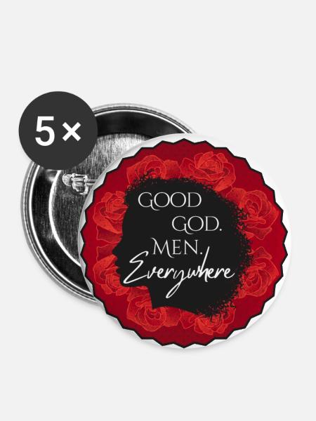 Rose Vampire Academy - Buttons groß 56 mm (5er Pack) - Weiß