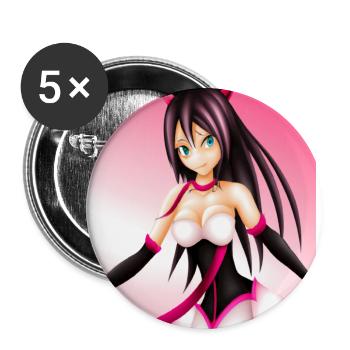 Japan Anime Drawing - Buttons large 2.2''/56 mm (5-pack) - white - Front