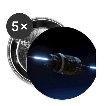 Spaceship - Buttons large 2.2''/56 mm (5-pack) - white - Front