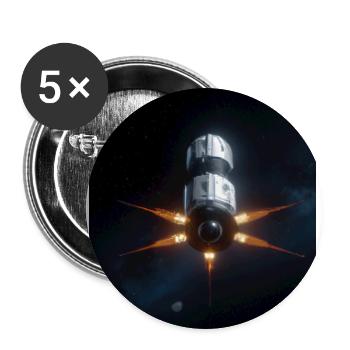 Spaceship - Buttons large 2.2''/56 mm (5-pack) - white - Front