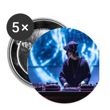 DJ Festival - Buttons groß 56 mm (5er Pack) - Weiß - Vorne