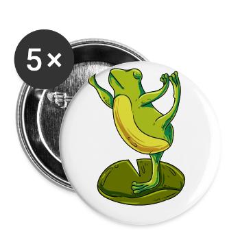 Frog Yoga - Buttons large 2.2''/56 mm (5-pack) - white - Front