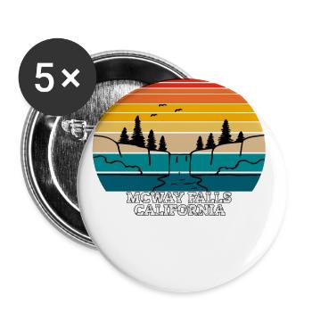 Mcway Falls California - Buttons groß 56 mm (5er Pack) - Weiß - Vorne