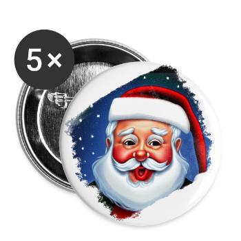 Nicolas - Lot de 5 grands badges (56 mm) - blanc - Devant