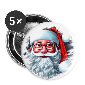 Dongxiang - Lot de 5 grands badges (56 mm) - blanc - Devant
