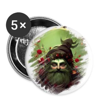 Fantasy Horror - Buttons groß 56 mm (5er Pack) - Weiß - Vorne