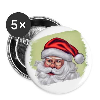 Nicolas - Lot de 5 grands badges (56 mm) - blanc - Devant