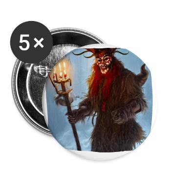 Krampus - Buttons large 2.2''/56 mm (5-pack) - white - Front