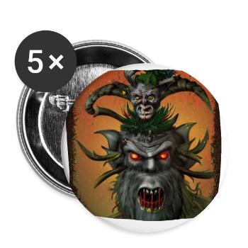 Krampus - Buttons large 2.2''/56 mm (5-pack) - white - Front