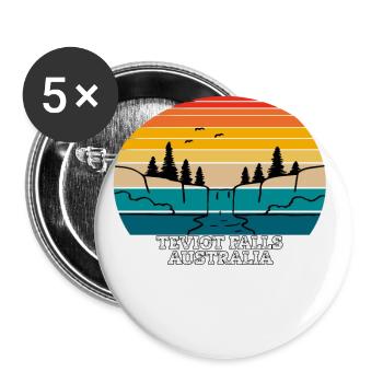 Teviot Falls Australia - Buttons groß 56 mm (5er Pack) - Weiß - Vorne