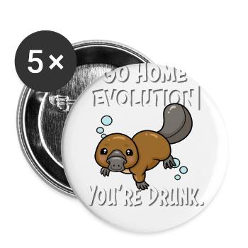 Platypus - Buttons large 2.2''/56 mm (5-pack) - white - Front