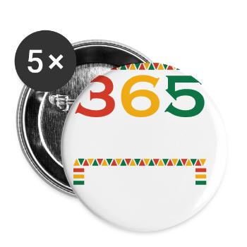 365 Tage Schwarze Geschichte Afroamerikaner 16. - Buttons groß 56 mm (5er Pack) - Weiß - Vorne