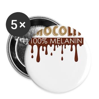 Noirceur Histoire des Noirs Afro-Américains - Lot de 5 grands badges (56 mm) - blanc - Devant