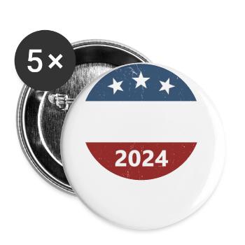 Biden 2024 - Buttons groß 56 mm (5er Pack) - Weiß - Vorne