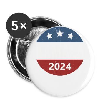 Kamala 2024 - Buttons large 2.2''/56 mm (5-pack) - white - Front