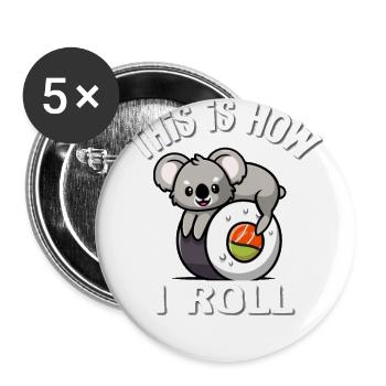 Koala - Buttons large 2.2''/56 mm (5-pack) - white - Front