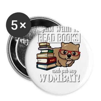 Wombat - Buttons large 2.2''/56 mm (5-pack) - white - Front