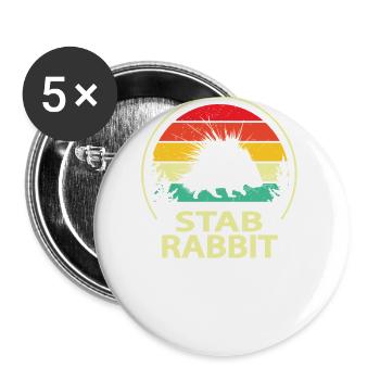 Porc-épic - Lot de 5 grands badges (56 mm) - blanc - Devant