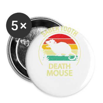 Opossum - Lot de 5 grands badges (56 mm) - blanc - Devant