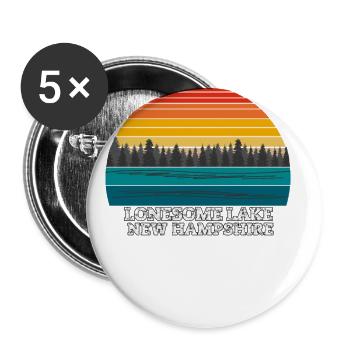 Lonesome Lake New Hampshire - Buttons groß 56 mm (5er Pack) - Weiß - Vorne