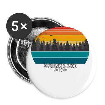 Spring Lake Ohio - Buttons groß 56 mm (5er Pack) - Weiß - Vorne
