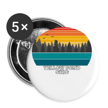 Yellow Pond Ohio - Buttons large 2.2''/56 mm (5-pack) - white - Front