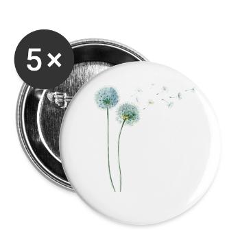 Löwenzahn Dandelion - Buttons large 2.2''/56 mm (5-pack) - white - Front