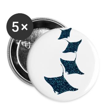 Manta Rochen - Buttons groß 56 mm (5er Pack) - Weiß - Vorne