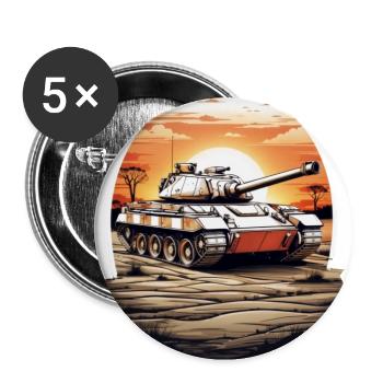 Tank - Buttons large 2.2''/56 mm (5-pack) - white - Front