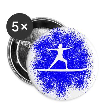 Yoga on the SUP – relaxation on the water - Buttons large 2.2''/56 mm (5-pack) - white - Front