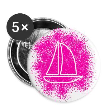 Sailing Yacht Sailboat Sailing Ship Sailing Crew - Buttons large 2.2''/56 mm (5-pack) - white - Front