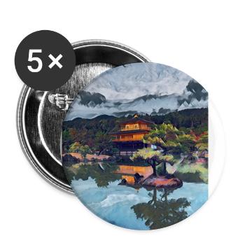 Kinkakuji, Kyoto, Japan - Buttons large 2.2''/56 mm (5-pack) - white - Front