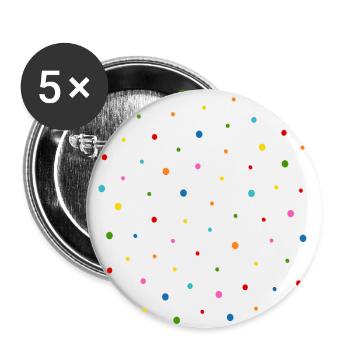 Confetti - Buttons large 2.2''/56 mm (5-pack) - white - Front