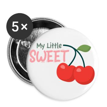 Kleine Süße Little Sweet - Buttons large 2.2''/56 mm (5-pack) - white - Front