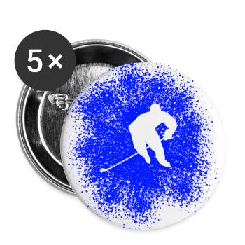 Hockey – Players on the - Buttons large 2.2''/56 mm (5-pack) - white - Front
