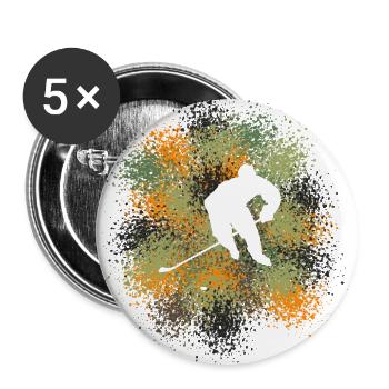 Hockey – Players on the - Buttons large 2.2''/56 mm (5-pack) - white - Front