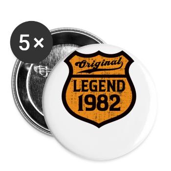 1982 Birthday Original Legend since Route - Buttons large 2.2''/56 mm (5-pack) - white - Front