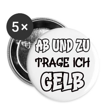 De temps en temps, je porte du jaune en disant la couleur jaune - Lot de 5 grands badges (56 mm) - blanc - Devant