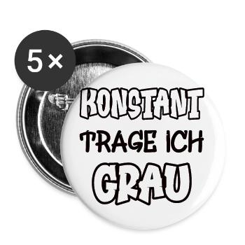 Constamment, je porte du gris en disant Couleur gris - Lot de 5 grands badges (56 mm) - blanc - Devant