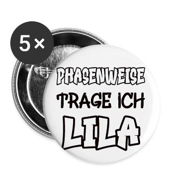 In phases I wear purple saying color purple - Buttons large 2.2''/56 mm (5-pack) - white - Front