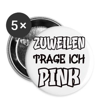 Sometimes I wear pink saying color pink - Buttons large 2.2''/56 mm (5-pack) - white - Front