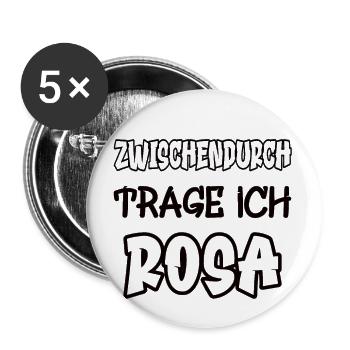In between I wear pink saying color pink - Buttons large 2.2''/56 mm (5-pack) - white - Front