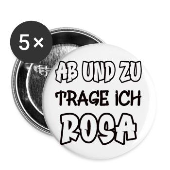 De temps en temps, je porte du rose en disant couleur rose - Lot de 5 grands badges (56 mm) - blanc - Devant
