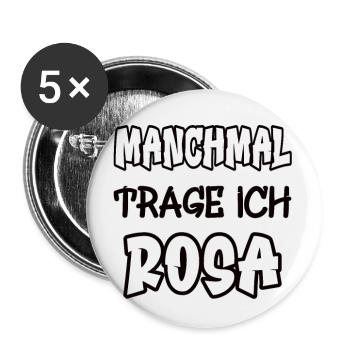 Sometimes I wear pink saying color pink - Buttons large 2.2''/56 mm (5-pack) - white - Front
